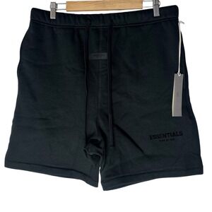 New Fear Of God Essentials Sweatshort Men's Large Black Stretch Limo Pockets